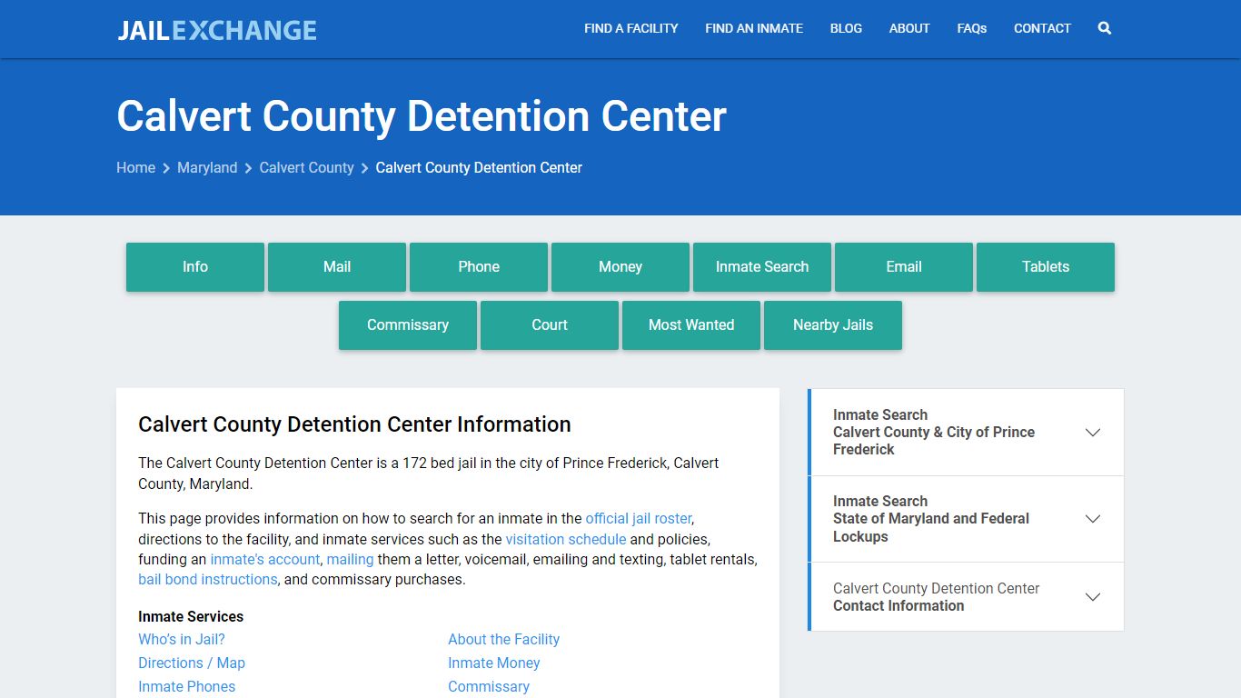 Calvert County Detention Center - Jail Exchange