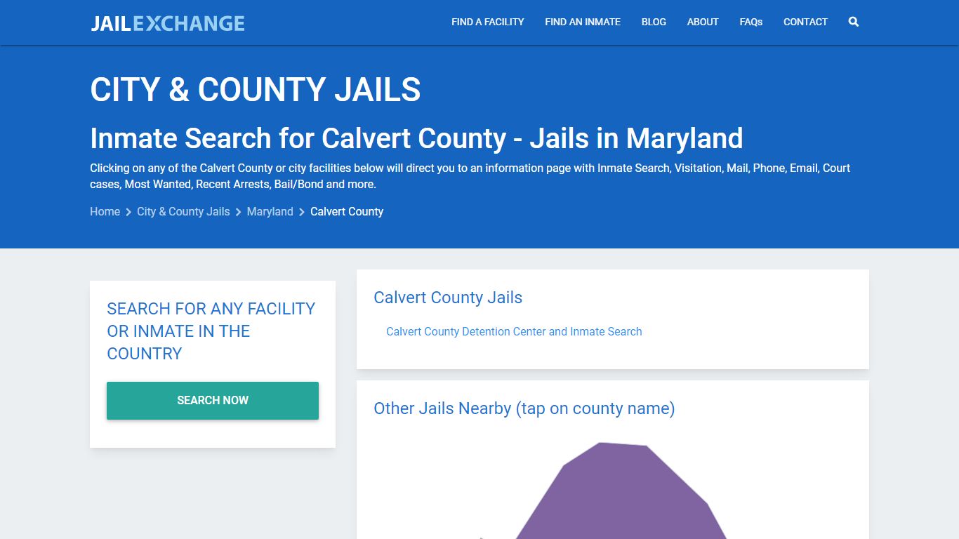 Inmate Search for Calvert County | Jails in Maryland - Jail Exchange